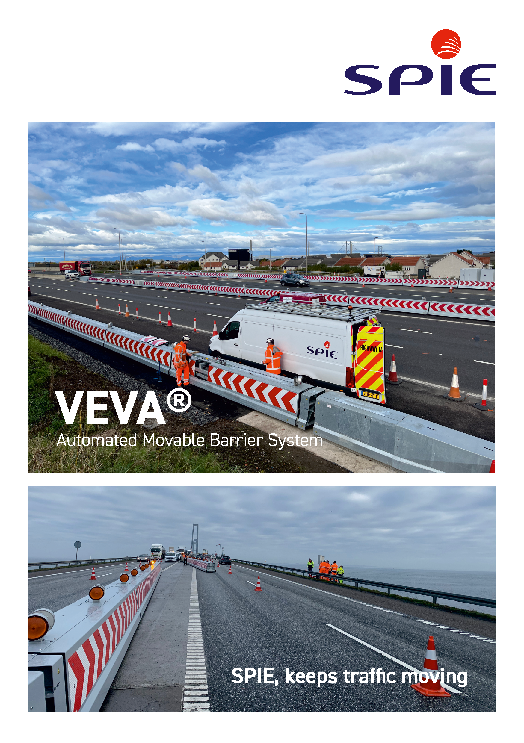 VEVA®, movable barrier, traffic flow, keeps traffic moving, SPIE Nederland B.V.